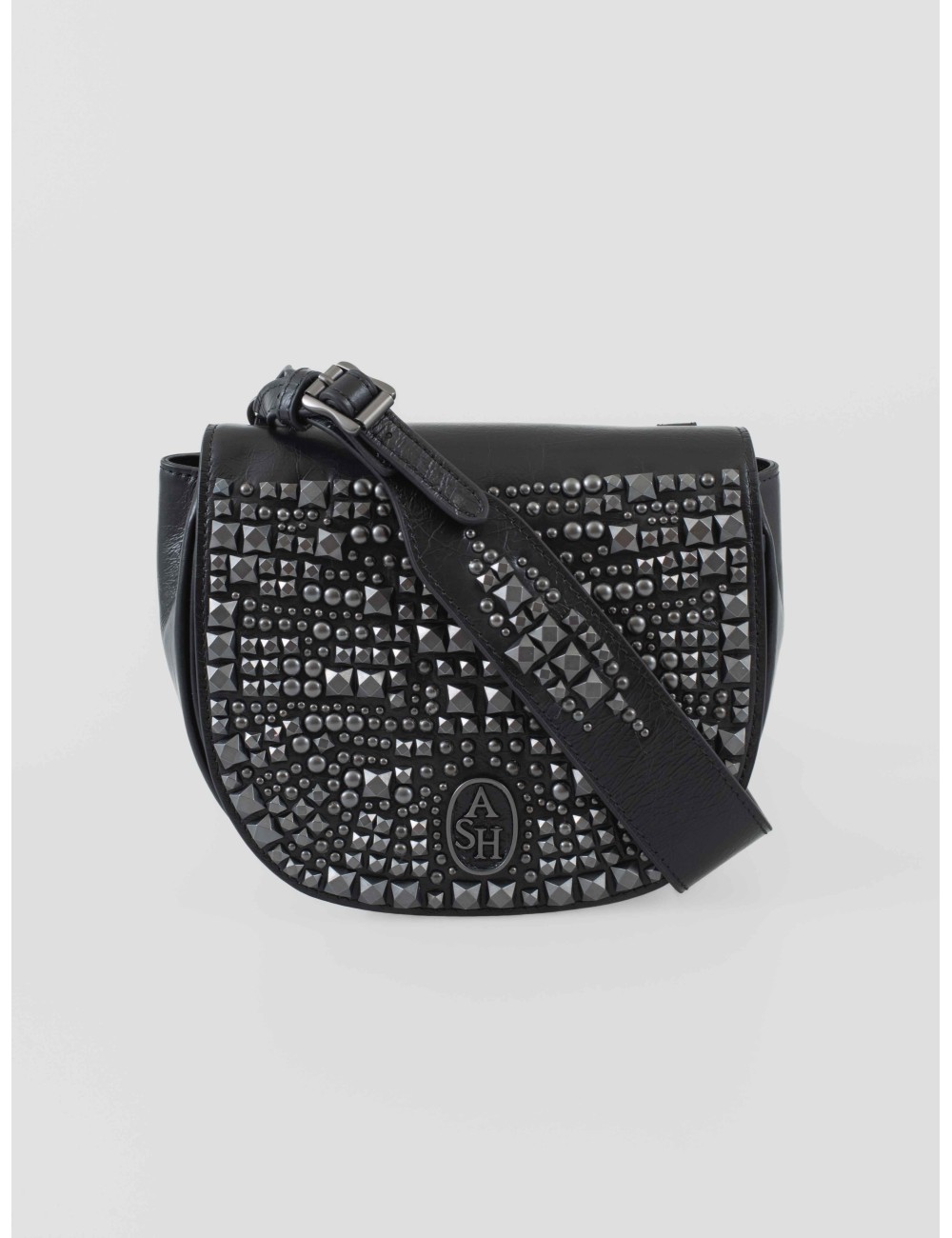 bolso bandolera ASH BEA negro de cuero para mujer - MARFRANC bolso bandolera ASH BEA negro de cuero para mujer - MARFRANC