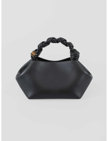 Bolso de mano Bou negro GANNI con asa trenzada y detalles metálicos - MARFRANC
