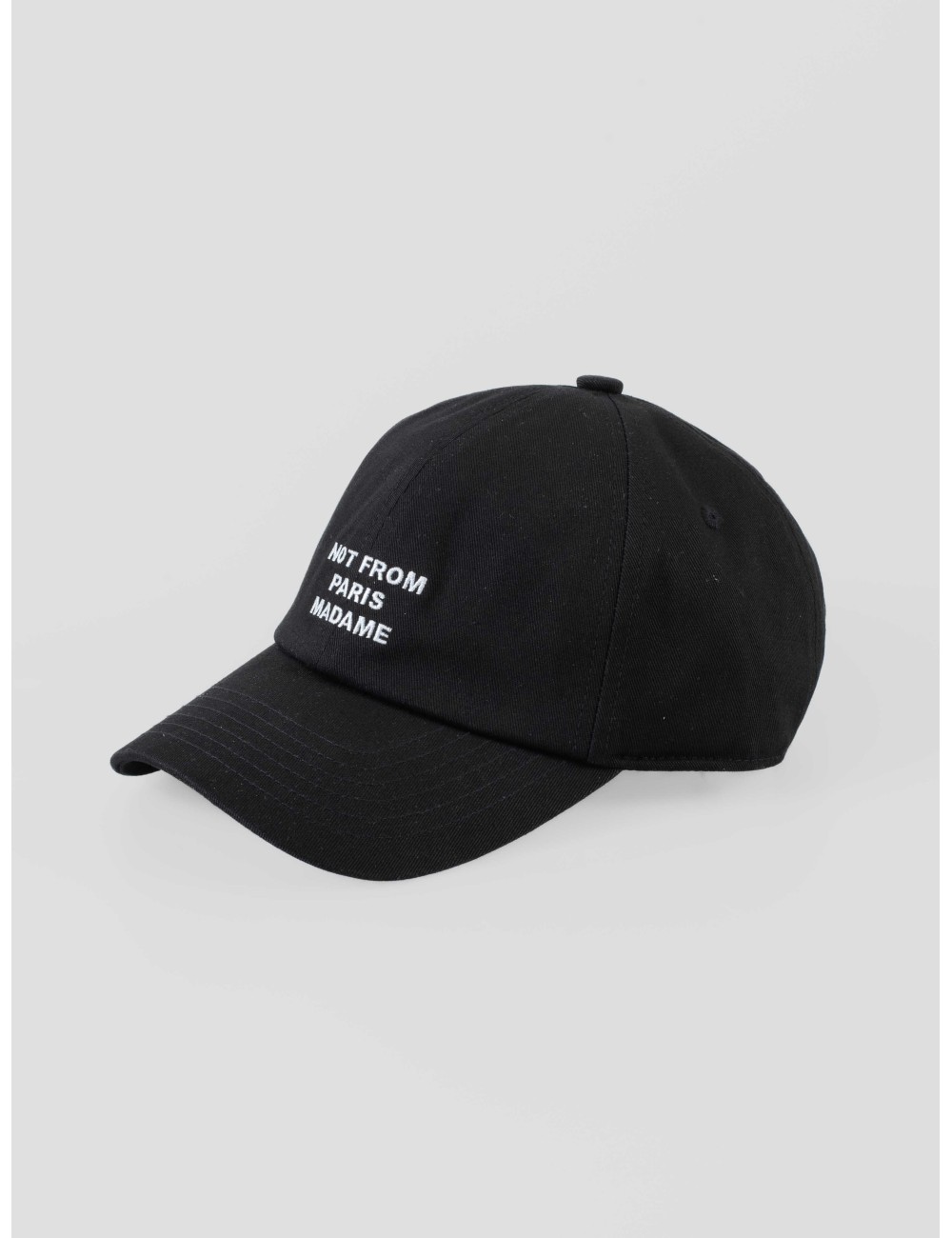 Gorra negra hombre DRÔLE DE MONSIEUR con eslogan bordado - MARFRANC Gorra negra hombre DRÔLE DE MONSIEUR con eslogan bordado - MARFRANC