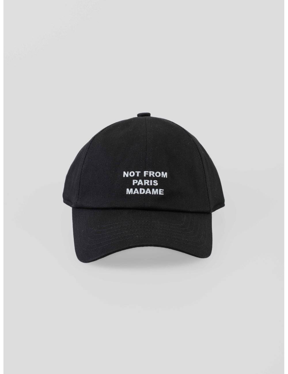 Gorra negra hombre DRÔLE DE MONSIEUR con eslogan bordado - MARFRANC Gorra negra hombre DRÔLE DE MONSIEUR con eslogan bordado - MARFRANC