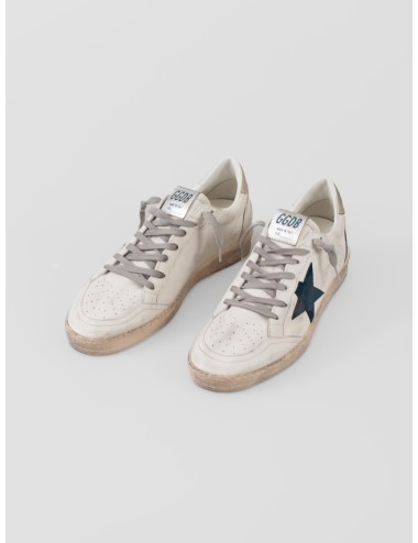 Zapatillas Golden Goose Ball Star blancas y azules para hombre - MARFRANC