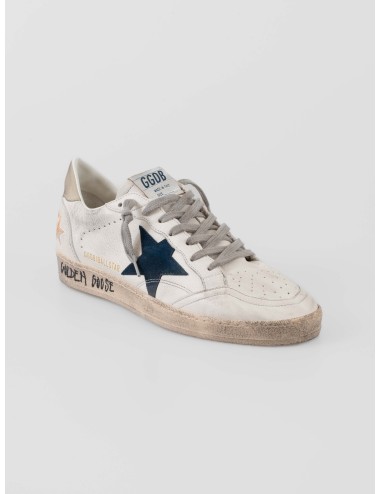 Zapatillas Golden Goose Ball Star blancas y azules para hombre - MARFRANC