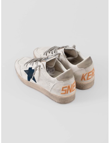 Zapatillas Golden Goose Ball Star blancas y azules para hombre - MARFRANC