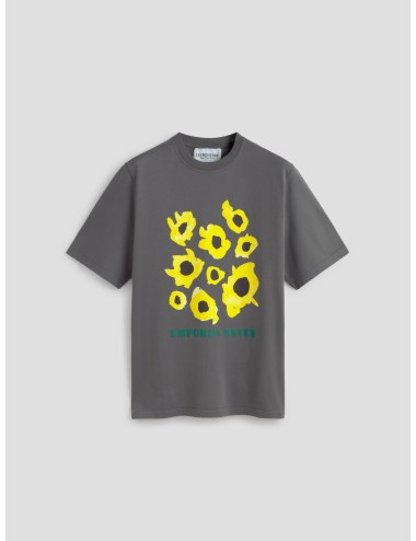 La GIRASOLS TEE con un print frontal en acuarela de girasoles y el claim EMPORDÀ RULES - Les Héritiers