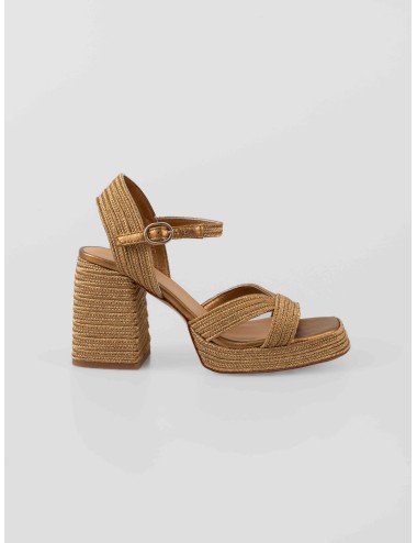 sandalias cuña CASTAÑER VALLE/142 oro viejo, MUJER - MARFRANC