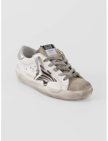 Zapatillas Golden Goose mujer blanco zebra con estrella animal print - MARFRANC