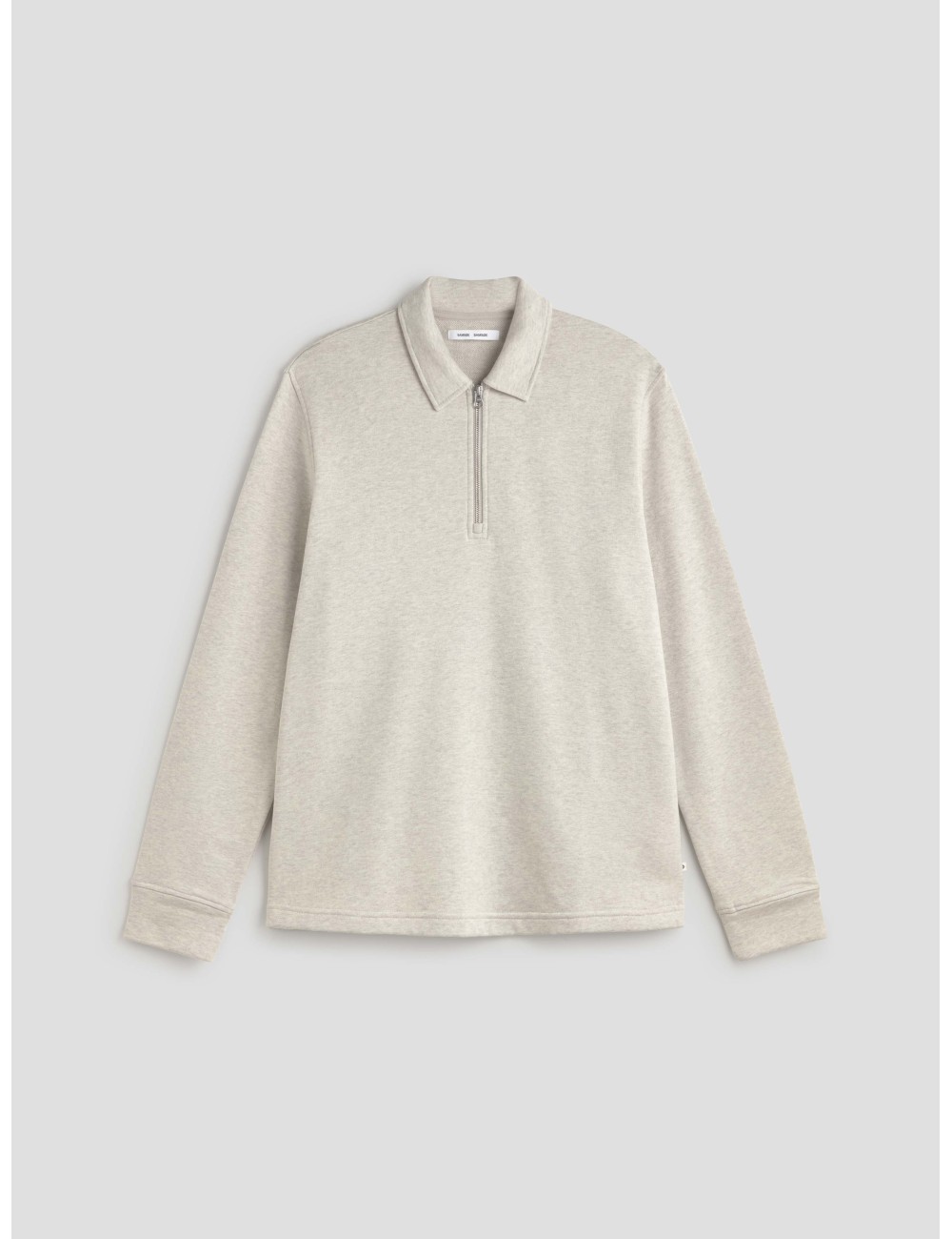 Polo gris hombre SAMSOE SALOUIS HZ con media cremallera - MARFRANC