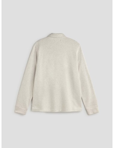 Polo gris hombre SAMSOE SALOUIS HZ con media cremallera - MARFRANC