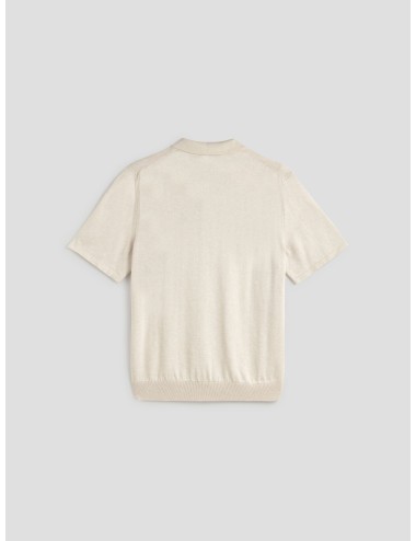 Polo Octave A.P.C. ecru hombre con logo bordado - MARFRANC