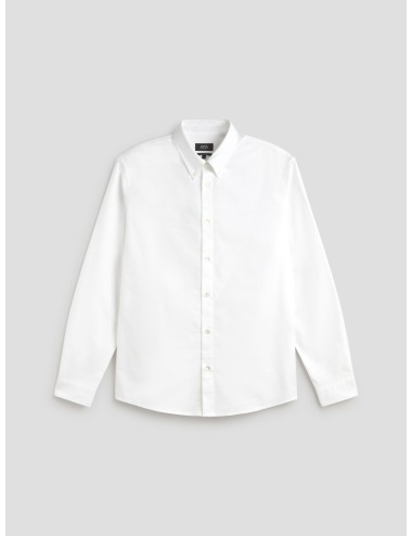 camisa blanca hombre apc algodón logo bordado - MARFRANC