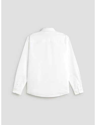 camisa blanca hombre apc algodón logo bordado - MARFRANC