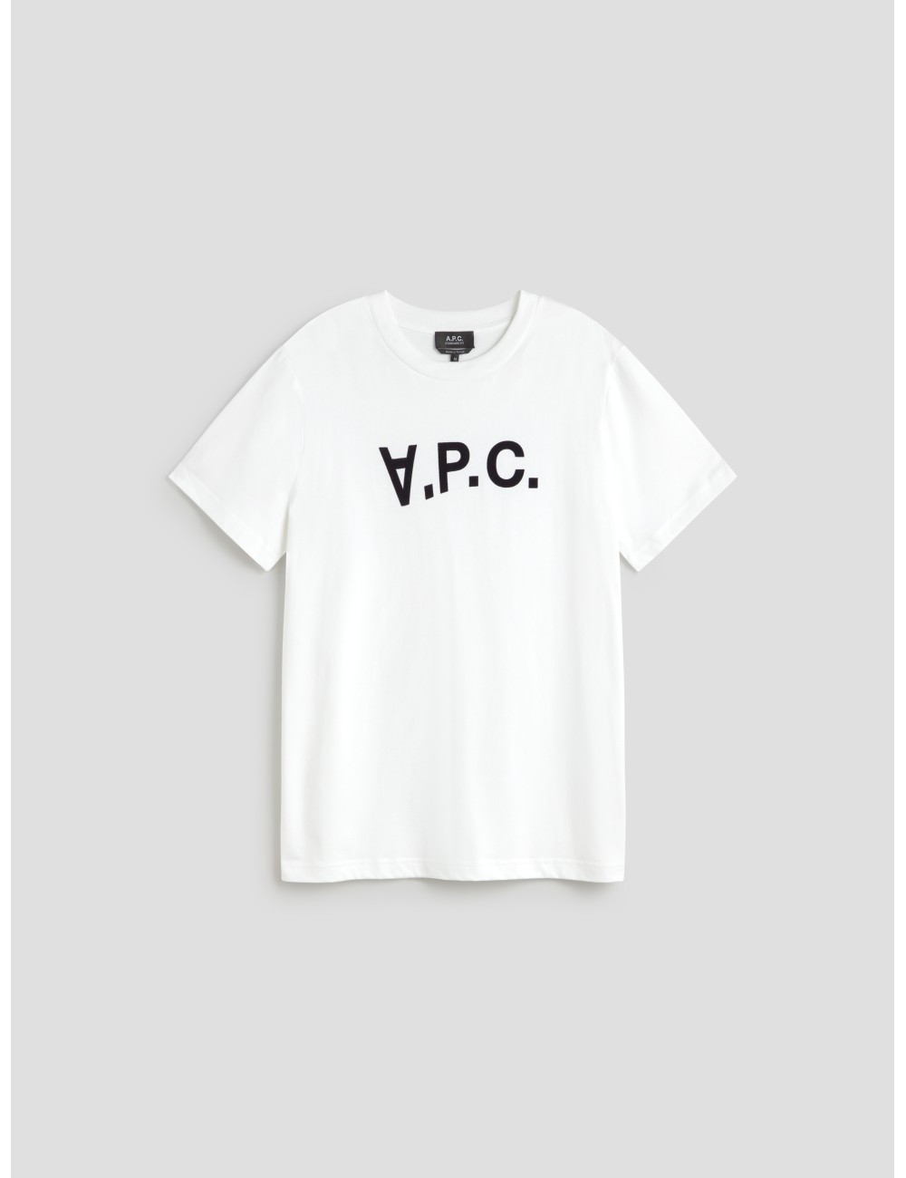 camiseta blanca A.P.C. para hombre con micrologotipo frontal - MARFRANC