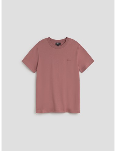 camiseta apc hombre old pink algodón logotipo bordado - MARFRANC