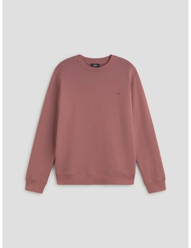 sudadera apc hombre old pink algodón logotipo bordado - MARFRANC
