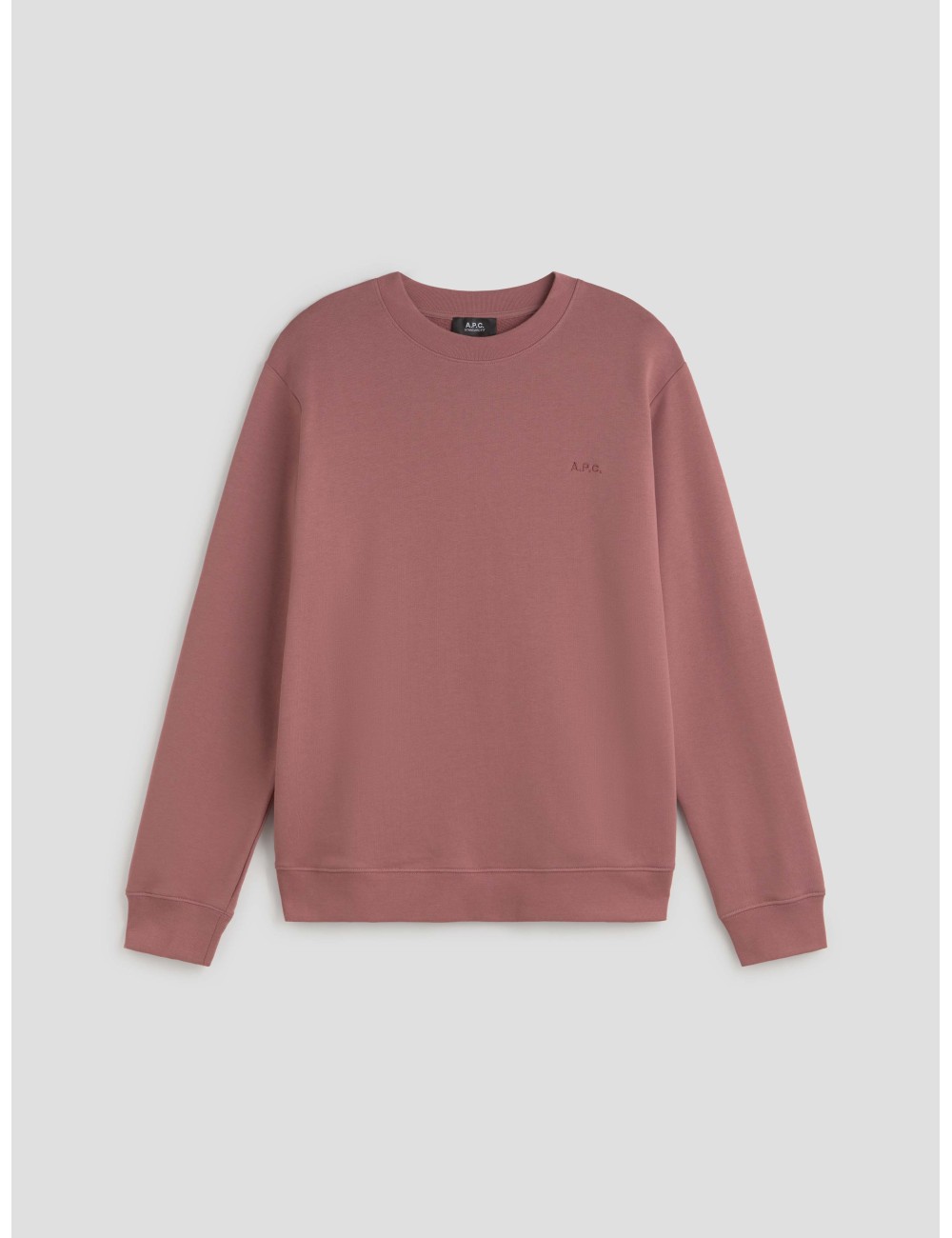 sudadera apc hombre old pink algodón logotipo bordado - MARFRANC
