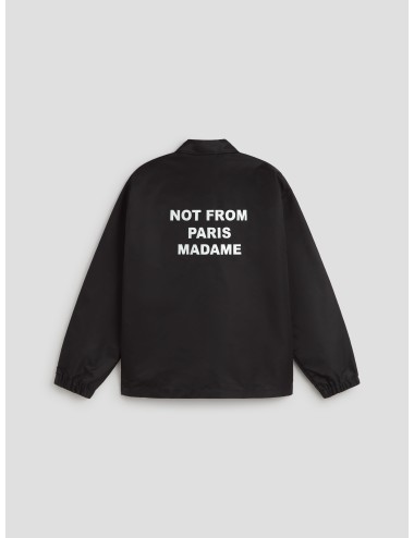 Chaqueta negra hombre Drôle de Monsieur con eslogan estampado - MARFRANC