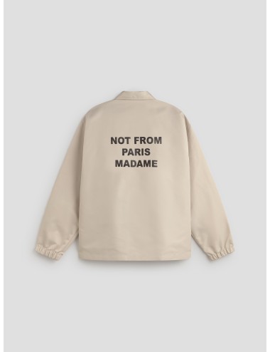 chaqueta hombre Drôle de Monsieur La Veste Slogan color Mastic con eslogan estampado - MARFRANC