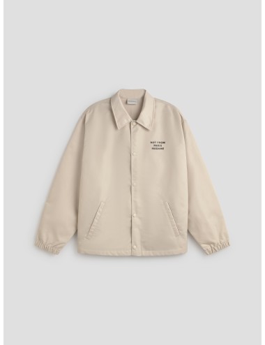 chaqueta hombre Drôle de Monsieur La Veste Slogan color Mastic con eslogan estampado - MARFRANC