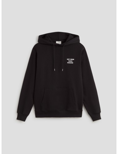 sudadera hombre Drôle de Monsieur LE HOODIE SLOGAN Negro con eslogan - MARFRANC