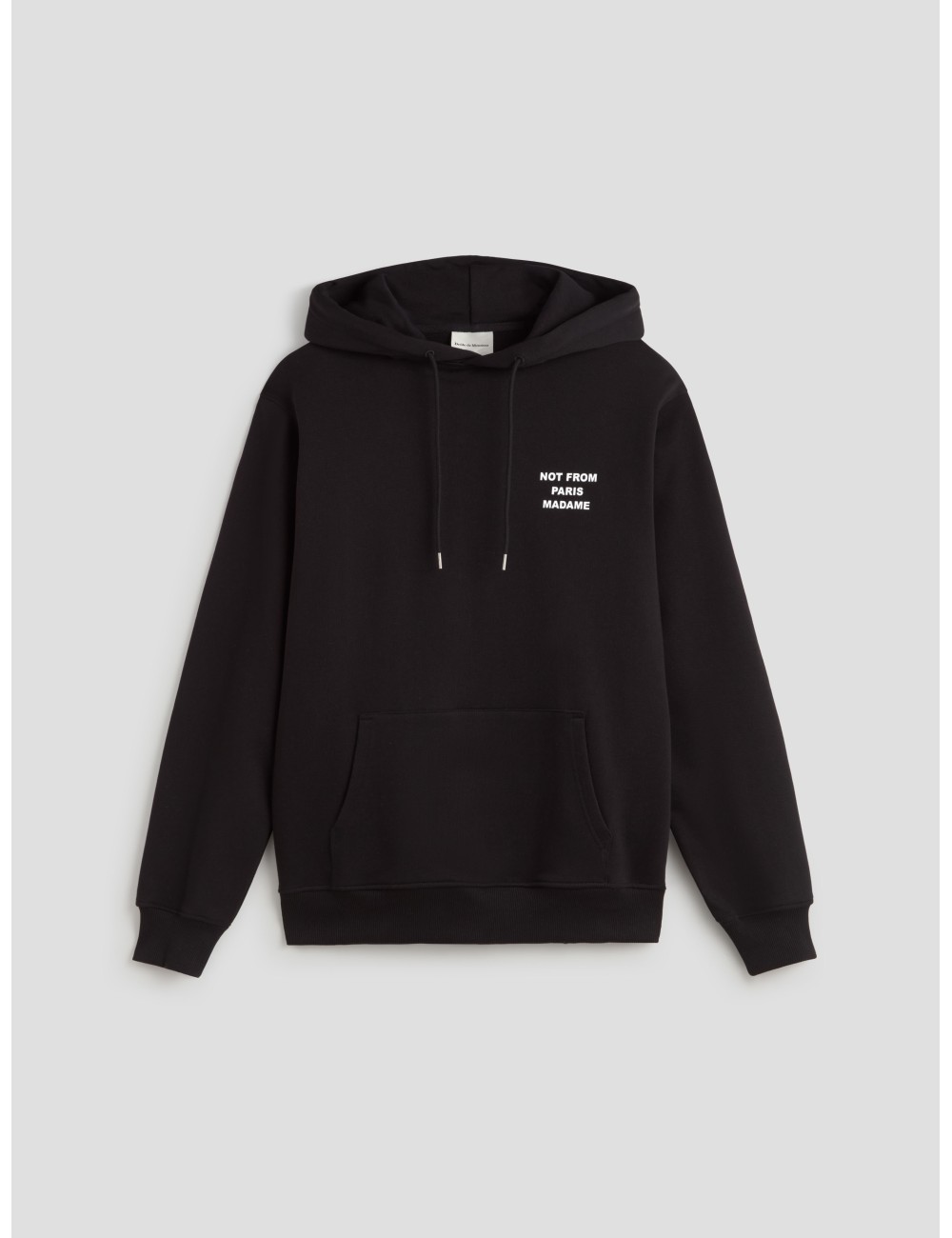 sudadera hombre Drôle de Monsieur LE HOODIE SLOGAN Negro con eslogan - MARFRANC