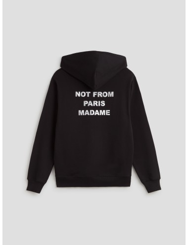 sudadera hombre Drôle de Monsieur LE HOODIE SLOGAN Negro con eslogan - MARFRANC