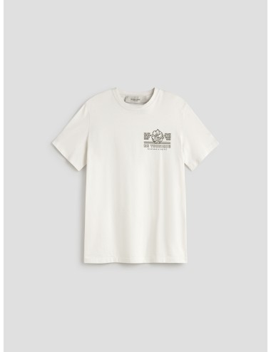 camiseta mujer Golden Goose Artic Wolf algodón estampado negro - MARFRANC