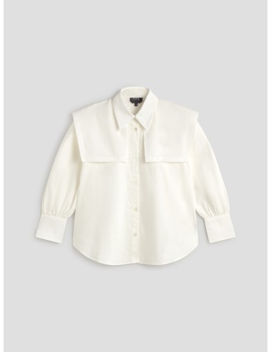 camisa blanca mujer A.P.C. algodón con botones de nácar - MARFRANC
