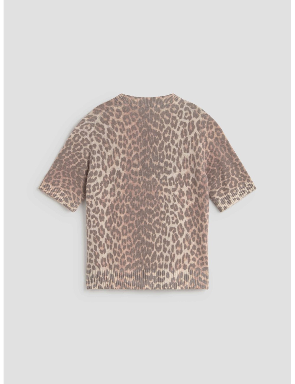 Camiseta LEOPARD WOOL T-SHIRT de GANNI con estampado de leopardo - MARFRANC