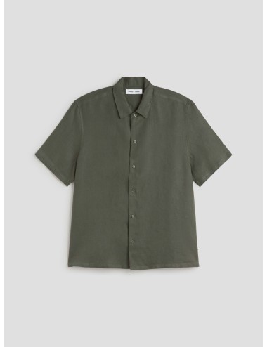 Camisa verde de lino para hombre Samsøe Samsøe SAAVAN JX SHIRT - MARFRANC