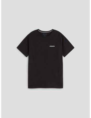 Camiseta negra Patagonia P-6 Logo hombre sostenible - MARFRANC