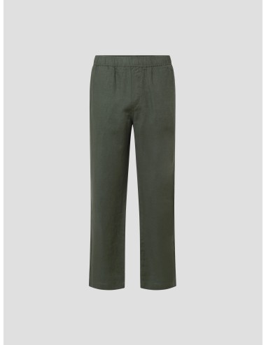 pantalón lino hombre Samsoe Samsoe verde - MARFRANC