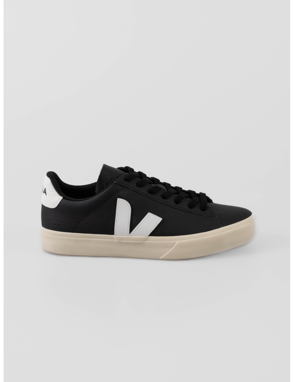 zapatillas mujer Veja Campo nobuk negro/blanco con logo V y detalles en piel - MARFRANC zapatillas mujer Veja Campo nobuk negro/blanco con logo V y detalles en piel - MARFRANC
