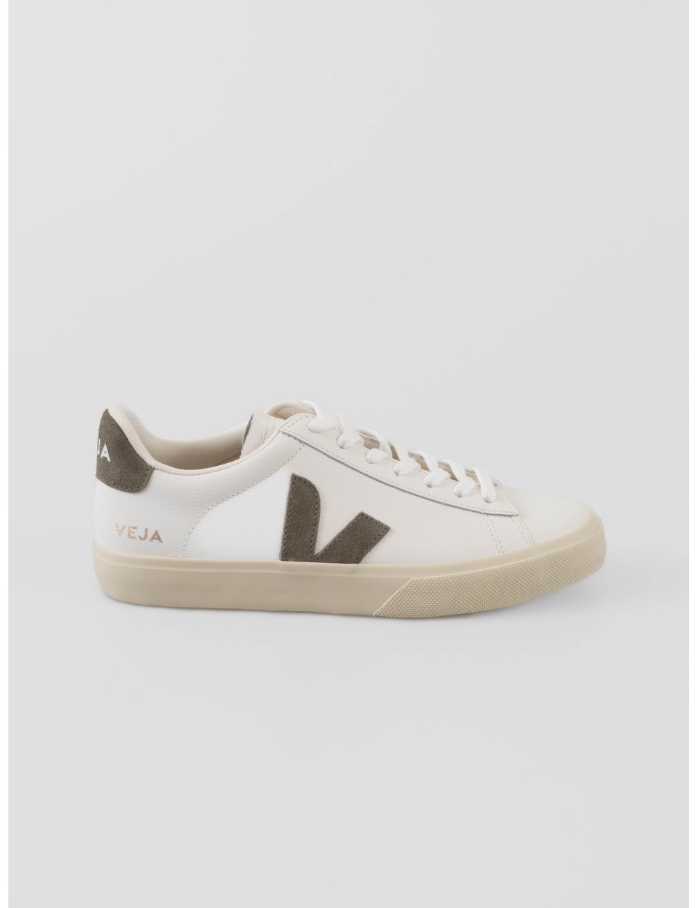 zapatillas mujer Veja Campo nobuk blanco/kakicon logo V y detalles en piel - MARFRANC zapatillas mujer Veja Campo nobuk blanco/kakicon logo V y detalles en piel - MARFRANC