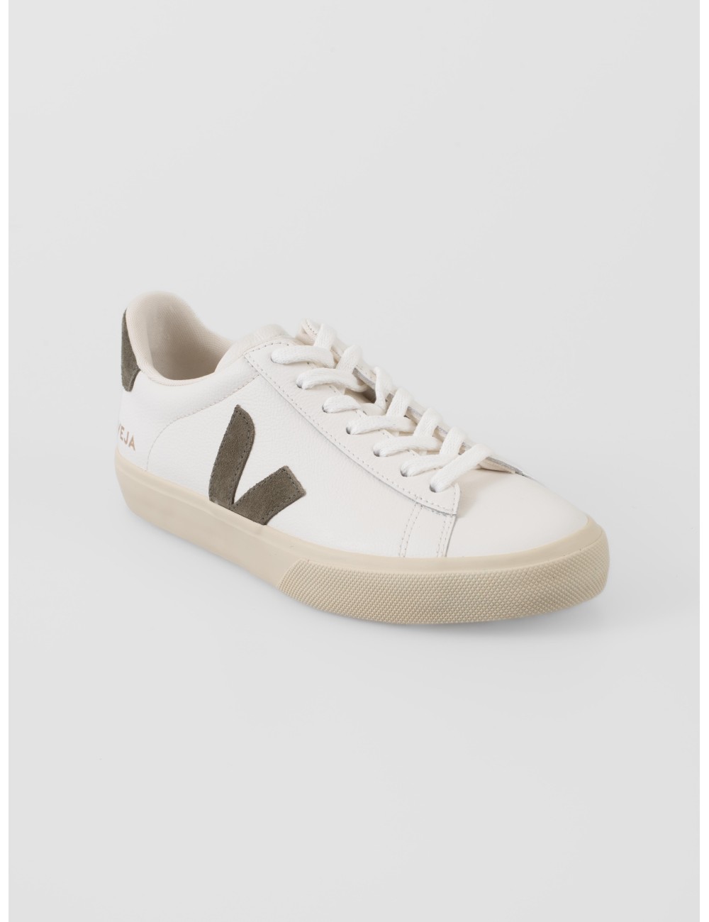 zapatillas mujer Veja Campo nobuk blanco/kakicon logo V y detalles en piel - MARFRANC zapatillas mujer Veja Campo nobuk blanco/kakicon logo V y detalles en piel - MARFRANC