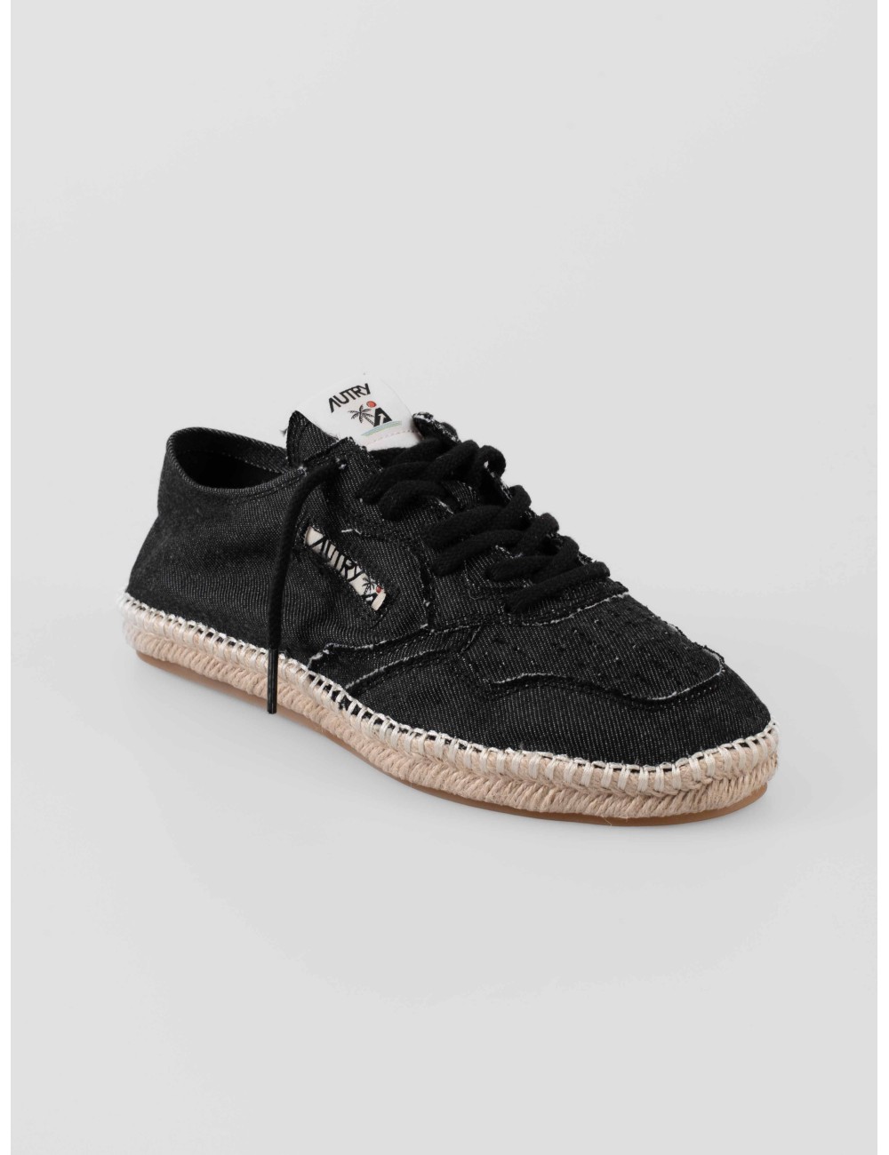 espadrillas mujer negras Autry modelo Sandy cordones cuerda calzado textil verano - MARFRANC