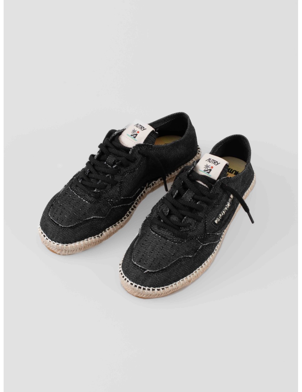 espadrillas mujer negras Autry modelo Sandy cordones cuerda calzado textil verano - MARFRANC