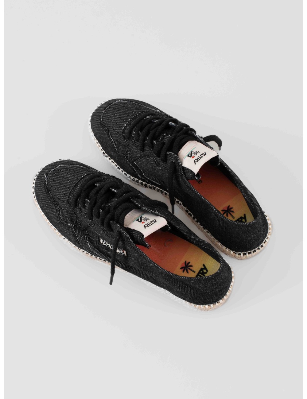 espadrillas mujer negras Autry modelo Sandy cordones cuerda calzado textil verano - MARFRANC