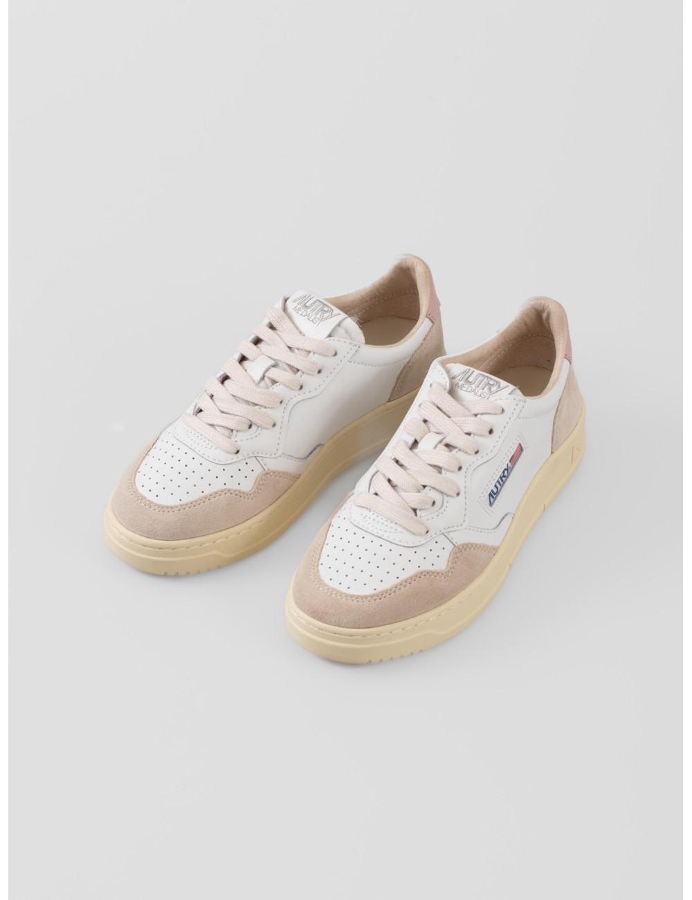 zapatillas mujer Autry Medalist Low blanco rosa cuero textil - MARFRANC zapatillas mujer Autry Medalist Low blanco rosa cuero textil - MARFRANC