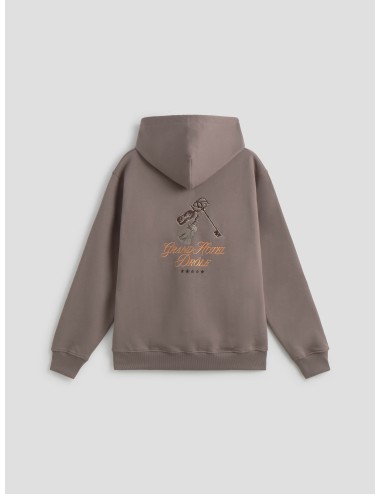 Sudadera Drôle de Monsieur Le Hoodie Grand Hôtel taupe hombre - MARFRANC