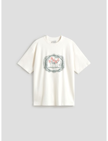 camiseta hombre Drôle de Monsieur estampado Plateau off white - MARFRANC