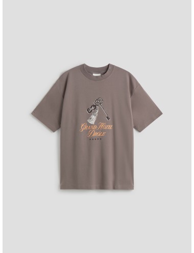 camiseta hombre Drôle de Monsieur Grand Hôtel taupe - MARFRANC