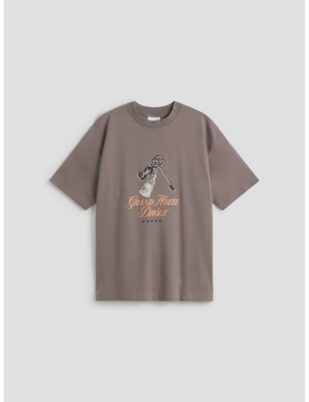 camiseta hombre Drôle de Monsieur Grand Hôtel taupe - MARFRANC