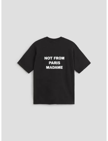 Camiseta LE T-SHIRT SLOGAN en color negro de Drôle de Monsieur para hombre. - MARFRANC