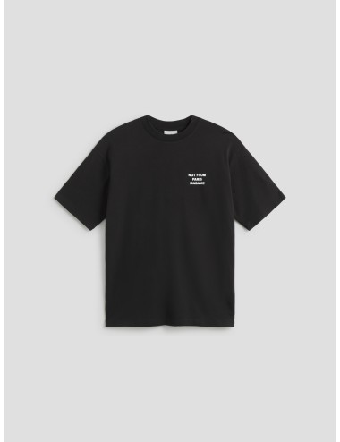 Camiseta LE T-SHIRT SLOGAN en color negro de Drôle de Monsieur para hombre. - MARFRANC