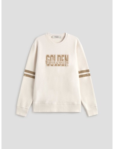 Camiseta Golden Goose hombre Artic Wolf con estampado Golden University y rayas - MARFRANC