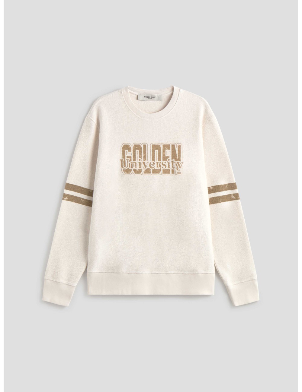 Camiseta Golden Goose hombre Artic Wolf con estampado Golden University y rayas - MARFRANC Camiseta Golden Goose hombre Artic Wolf con estampado Golden University y rayas - MARFRANC