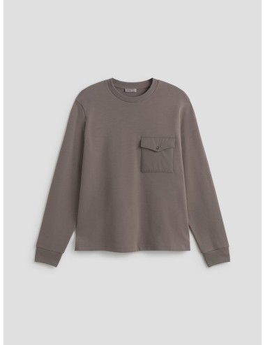 Camiseta hombre beige Herno algodón manga corta bolsillo - MARFRANC