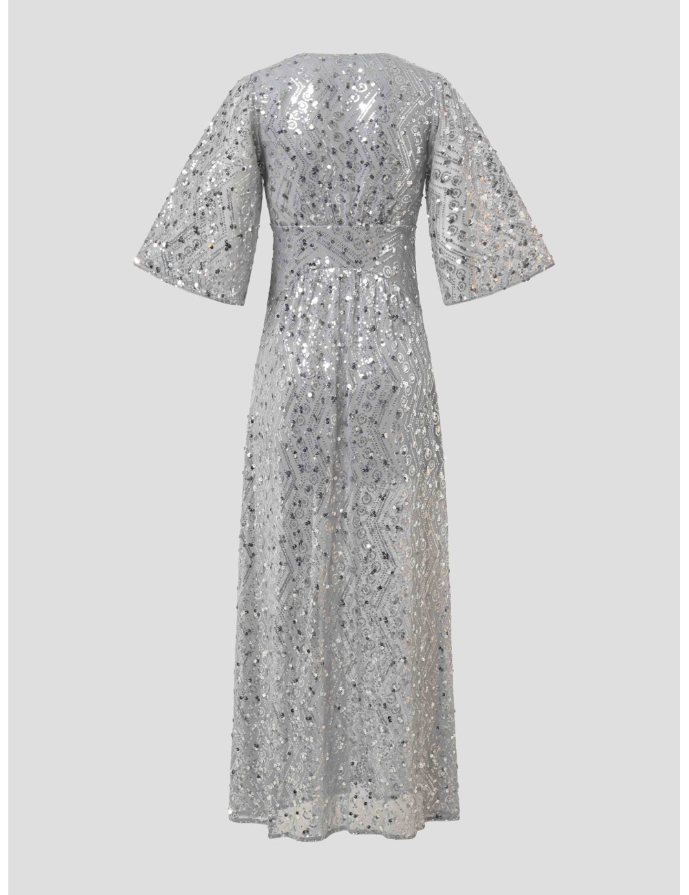 Vestido Conny BA\&SH mujer plateado brillante corte ajustado elegante - MARFRANC Vestido Conny BA\&SH mujer plateado brillante corte ajustado elegante - MARFRANC