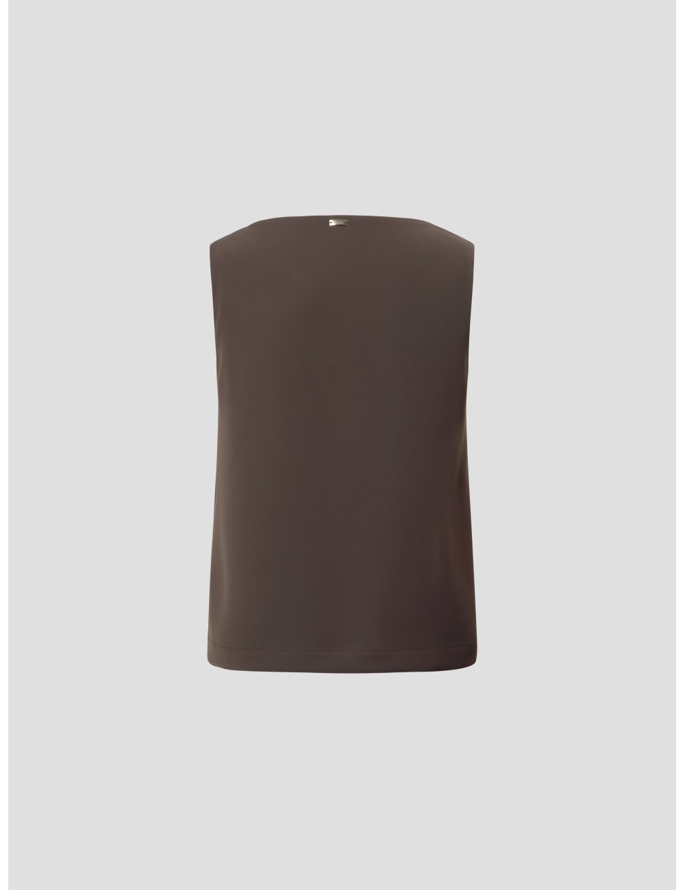 Top marrón oscuro de Herno para mujer con tirantes y cuello pico - MARFRANC Top marrón oscuro de Herno para mujer con tirantes y cuello pico - MARFRANC