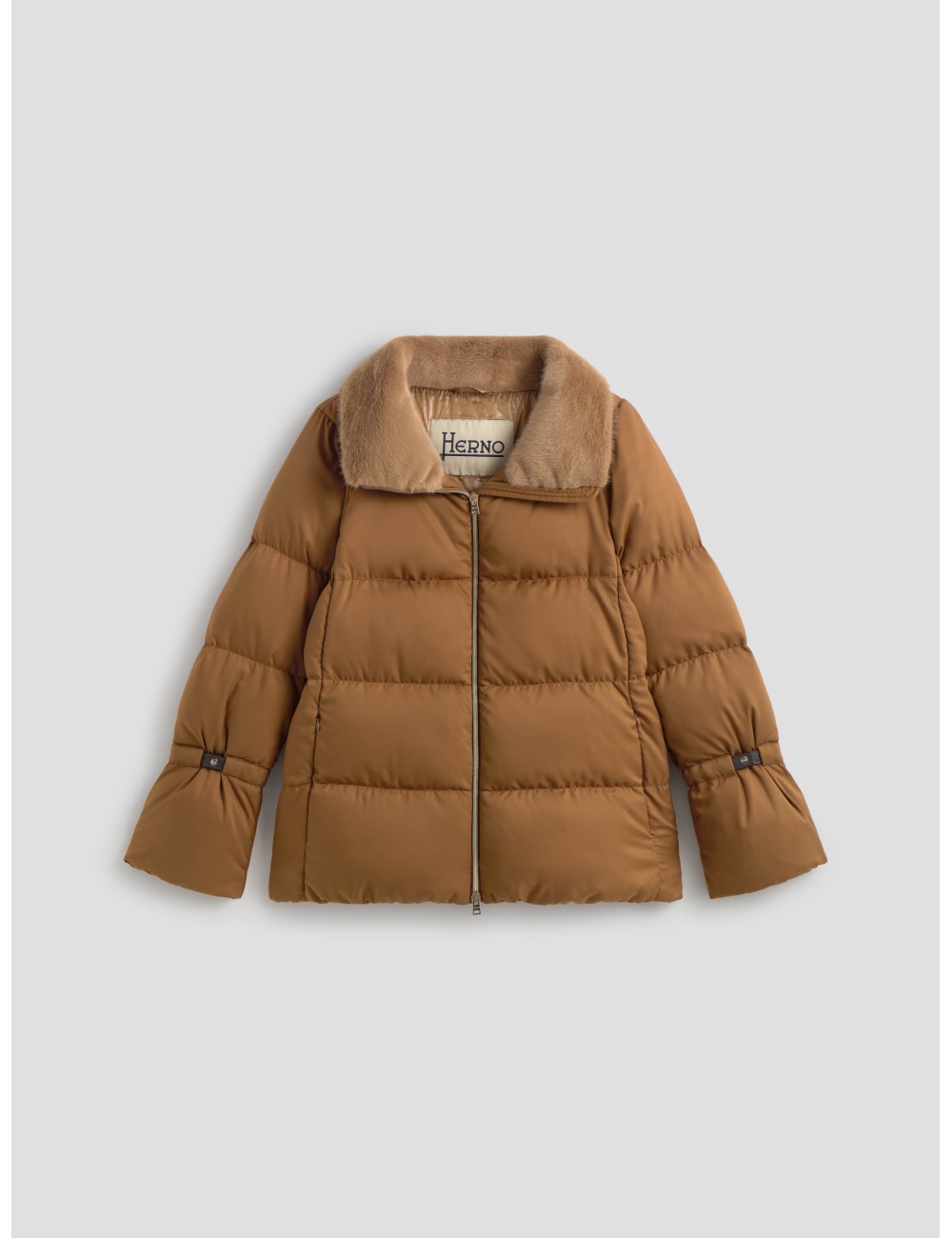 chaqueta bomber marrón HERNO mujer plumón ligera - MARFRANC chaqueta bomber marrón HERNO mujer plumón ligera - MARFRANC